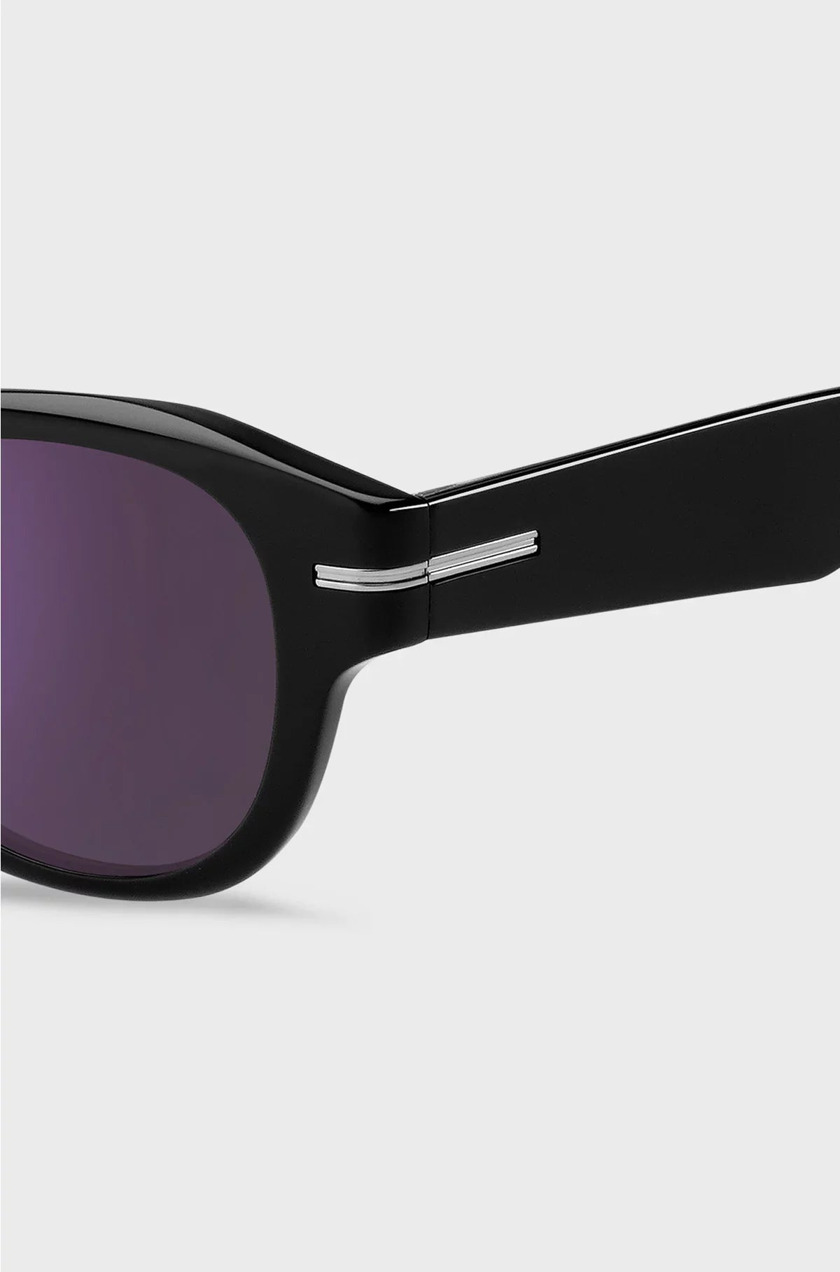BLACK-ACETATE SUNGLASSES WITH VIOLET LENSES