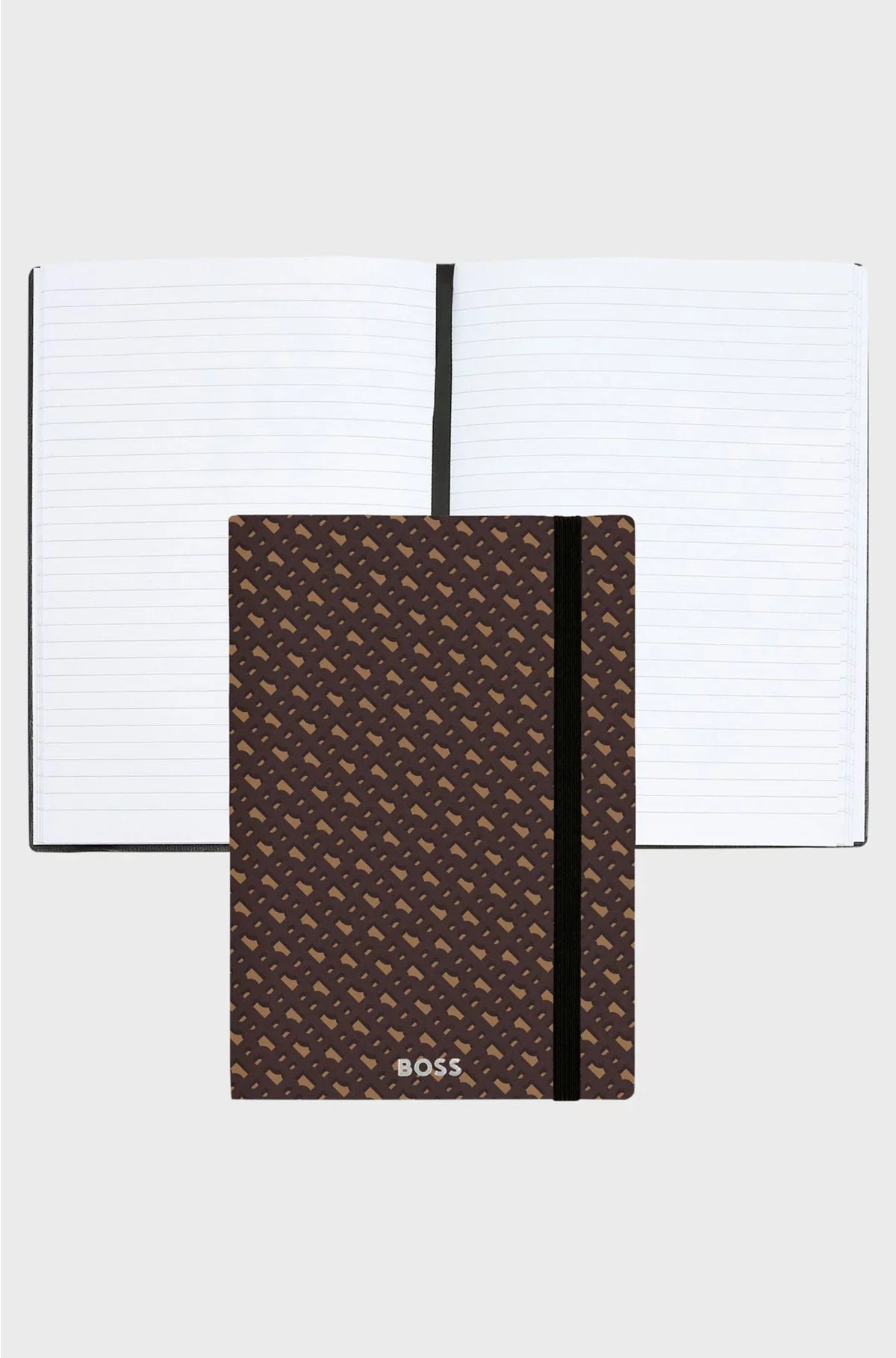 SET TACCUINO E PENNA A SFERA A5 CON MOTIVO MONOGRAM