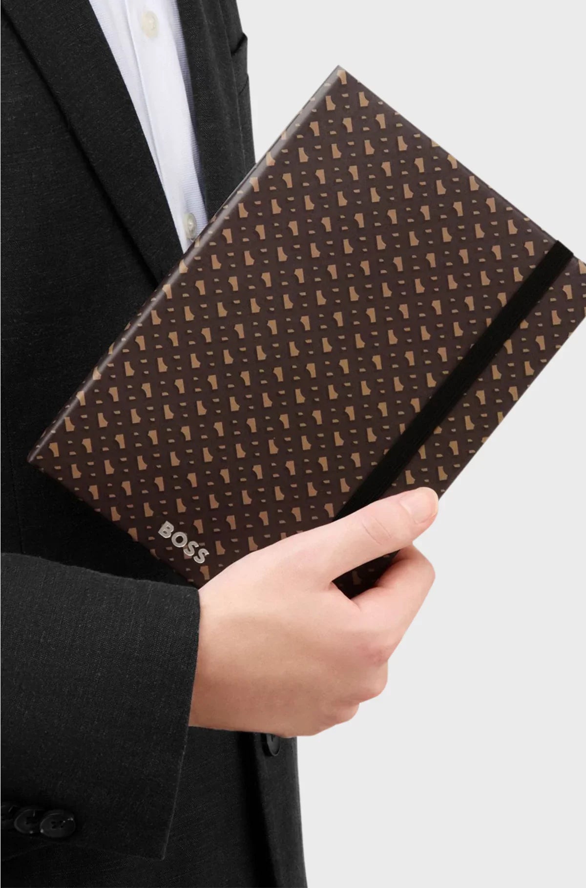 SET TACCUINO E PENNA A SFERA A5 CON MOTIVO MONOGRAM