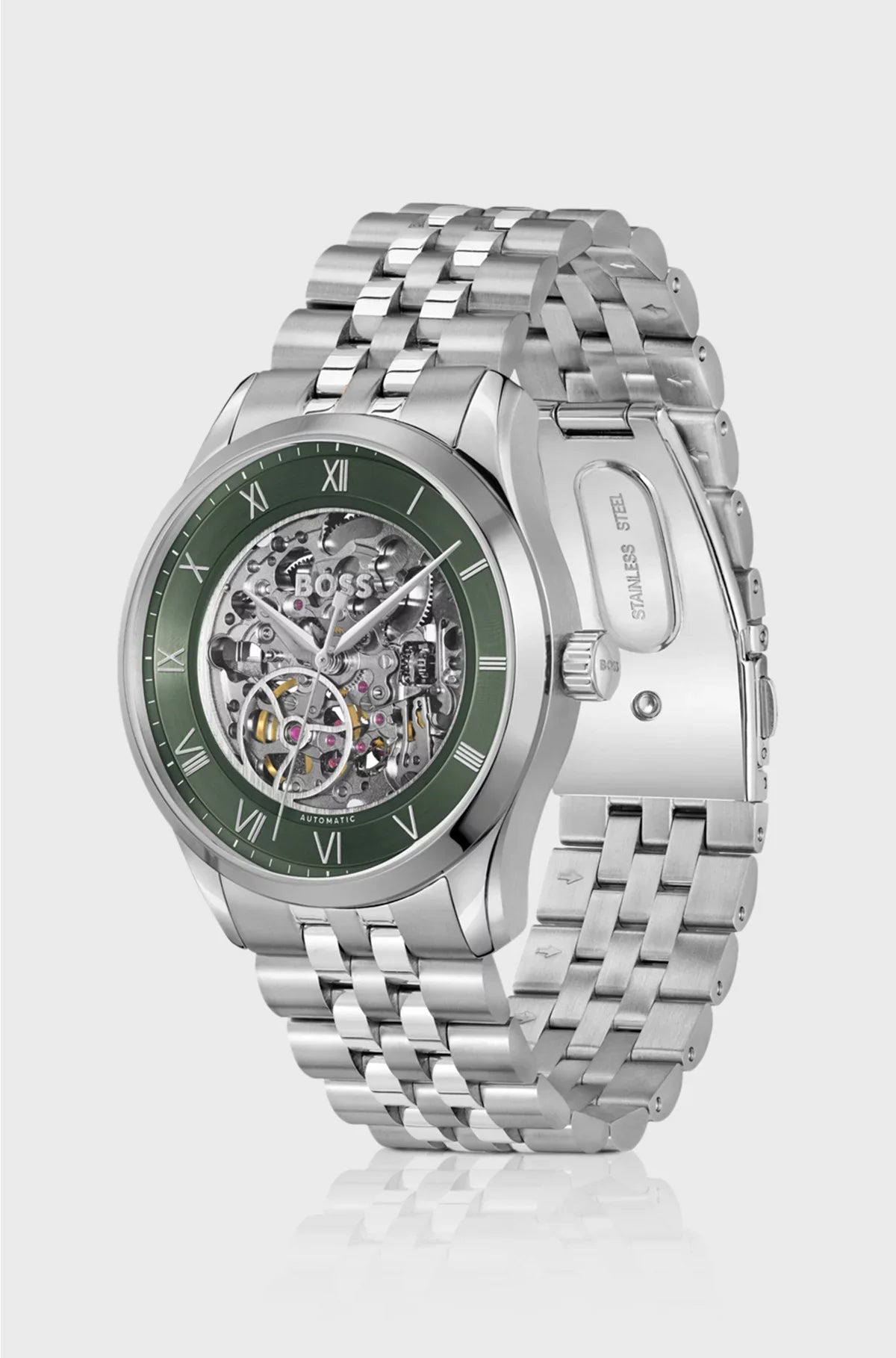 OROLOGIO AUTOMATICO PRINCIPLE IN ACCIAIO INOSSIDABILE CON QUADRANTE SCHELETRATO