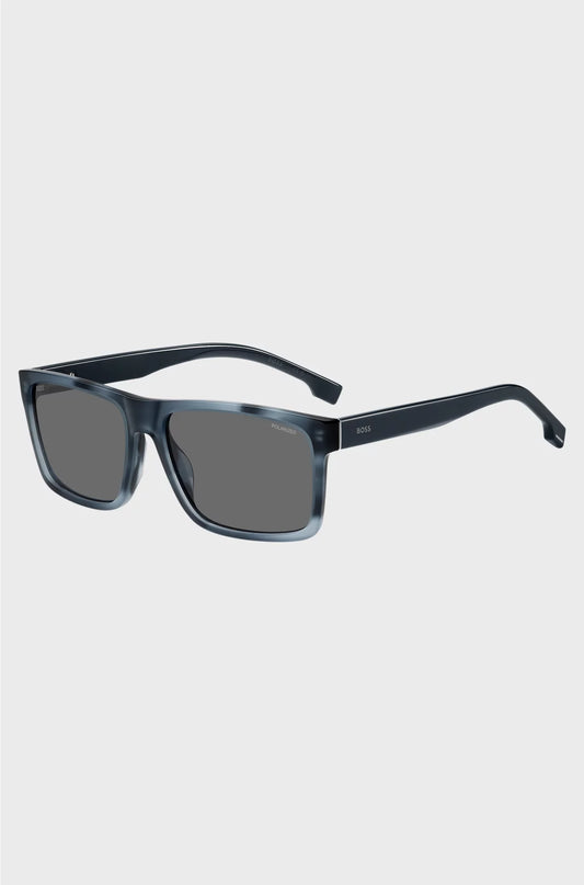 OCCHIALI DA SOLE BLU IN ACETATO CON MONTATURA FANTASIA