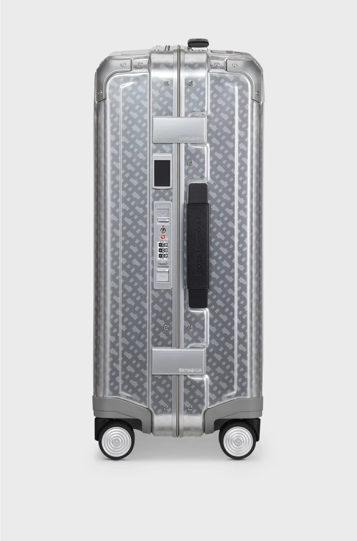 SILVER ALUMINIUM TRUNK SUITCASE 80CM