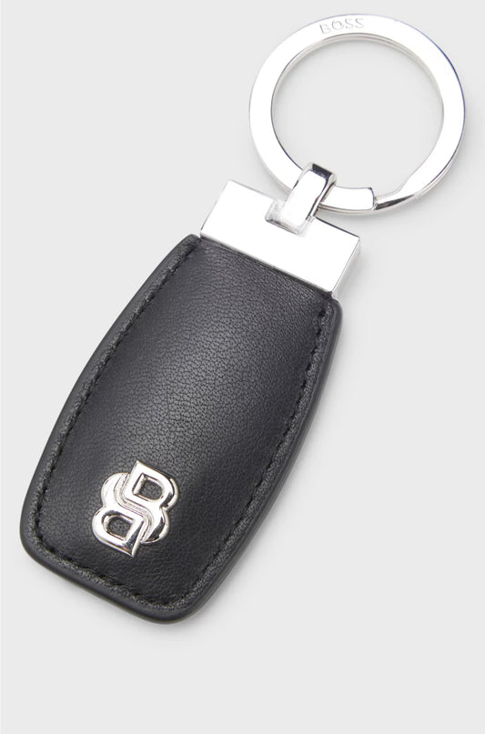 PORTACHIAVI IN PELLE CON DOPPIA MONOGRAMMA B CROMATA