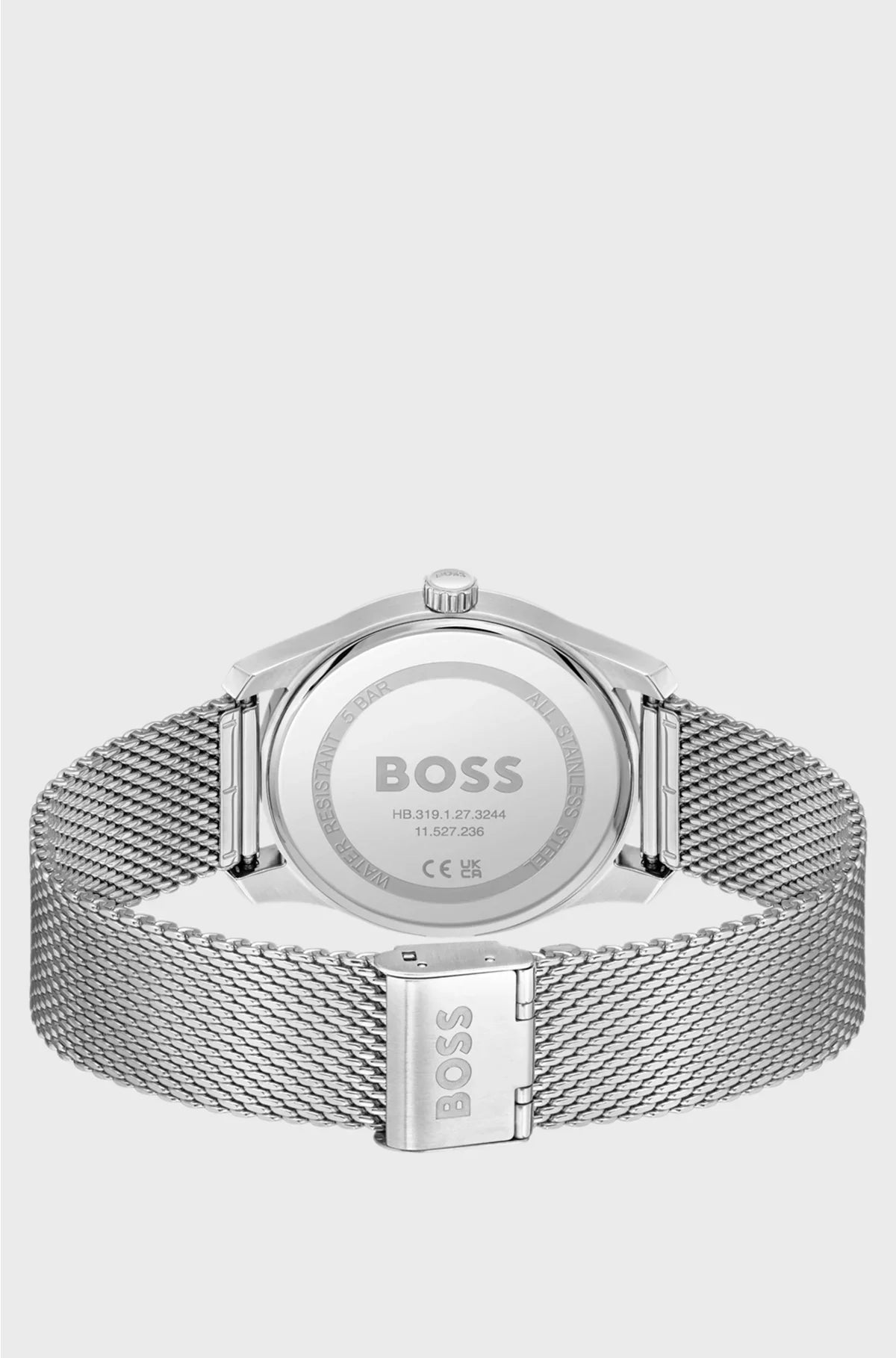 OROLOGIO CON QUADRANTE BLU E BRACCIALE A MAGLIE MILANESI
