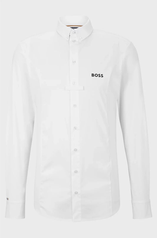 CAMICIA DA CONCORSO SLIM FIT IN TESSUTI MISTI