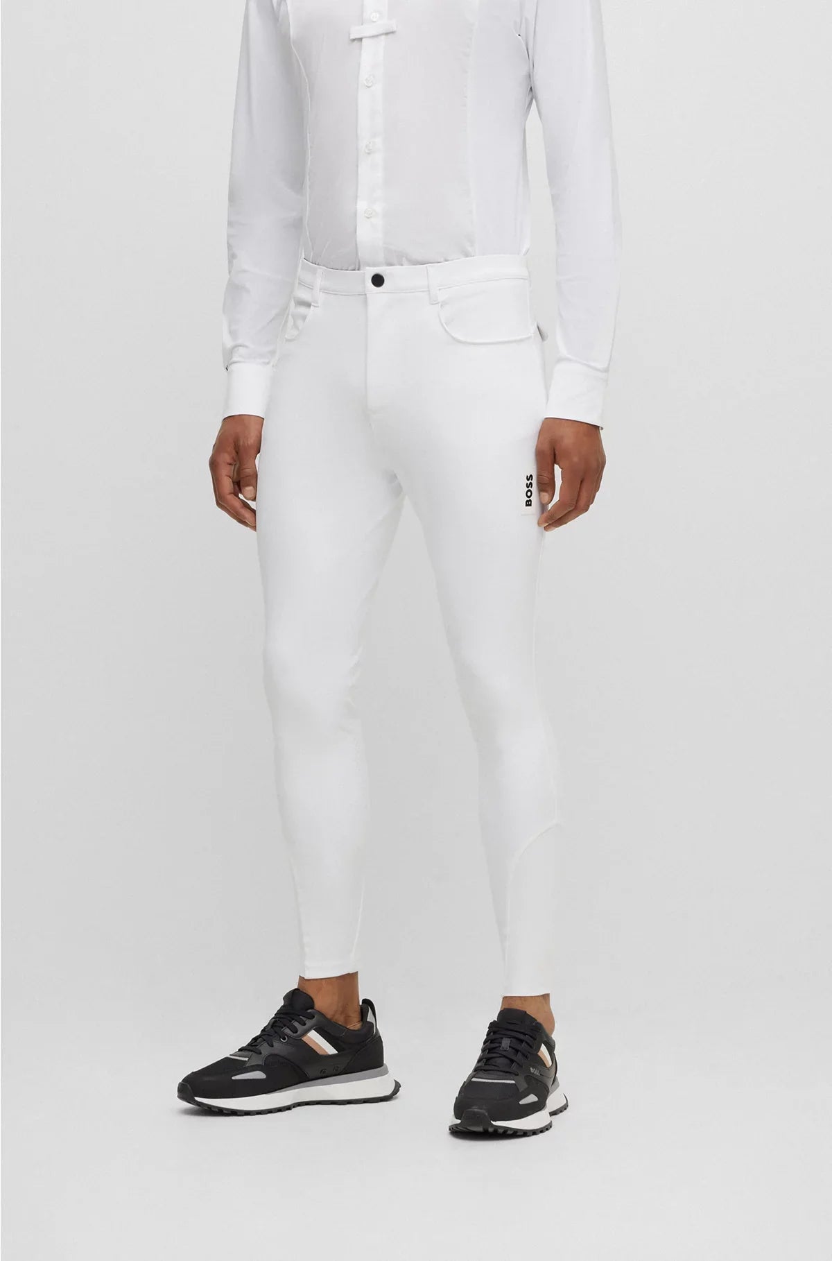 EQUESTRIAN KNEE-GRIP BREECHES IN POWER-STRETCH MATERIAL