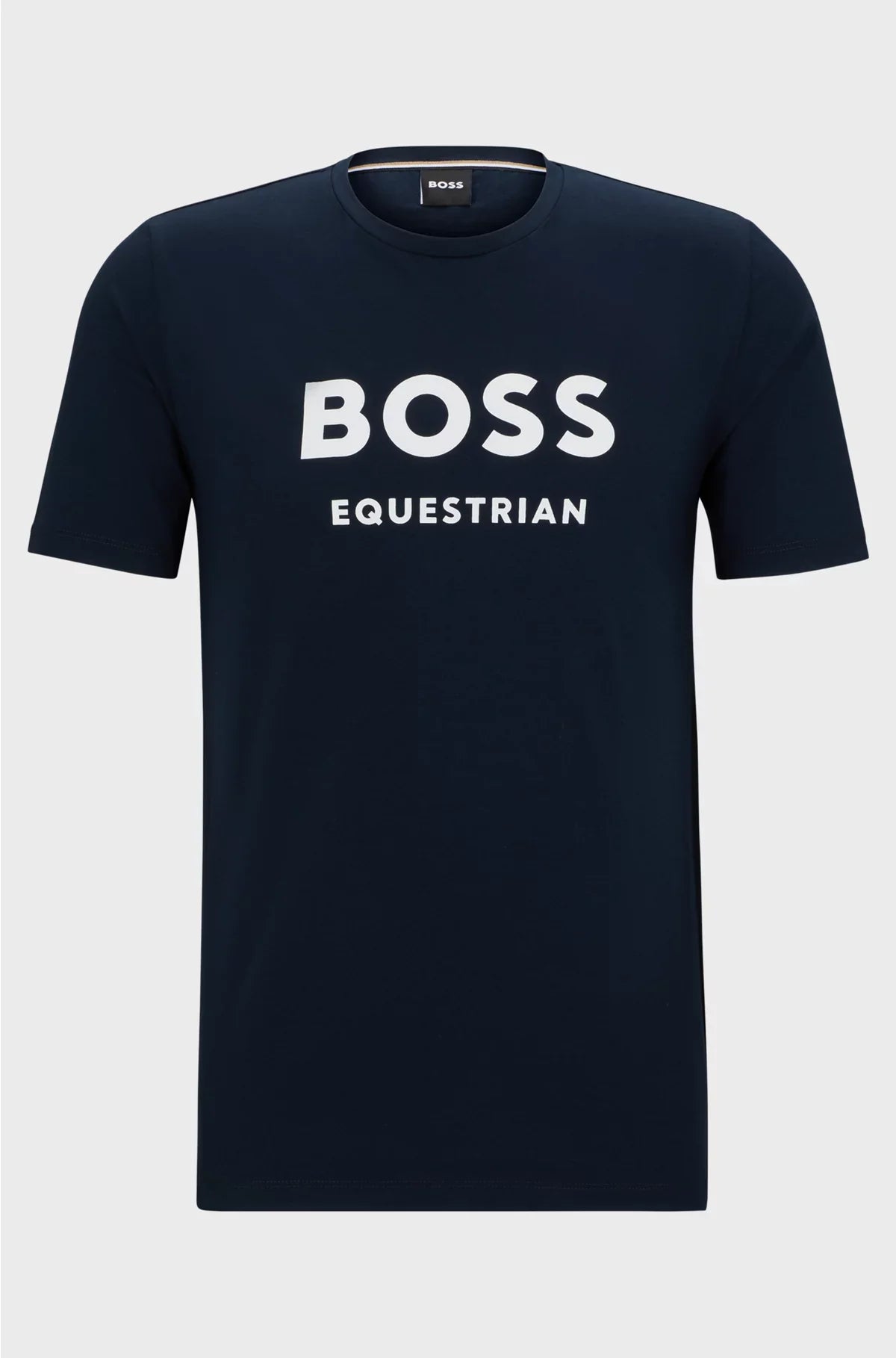 T-SHIRT DA EQUITAZIONE A MANICHE CORTE IN COTONE ELASTICIZZATO CON LOGO