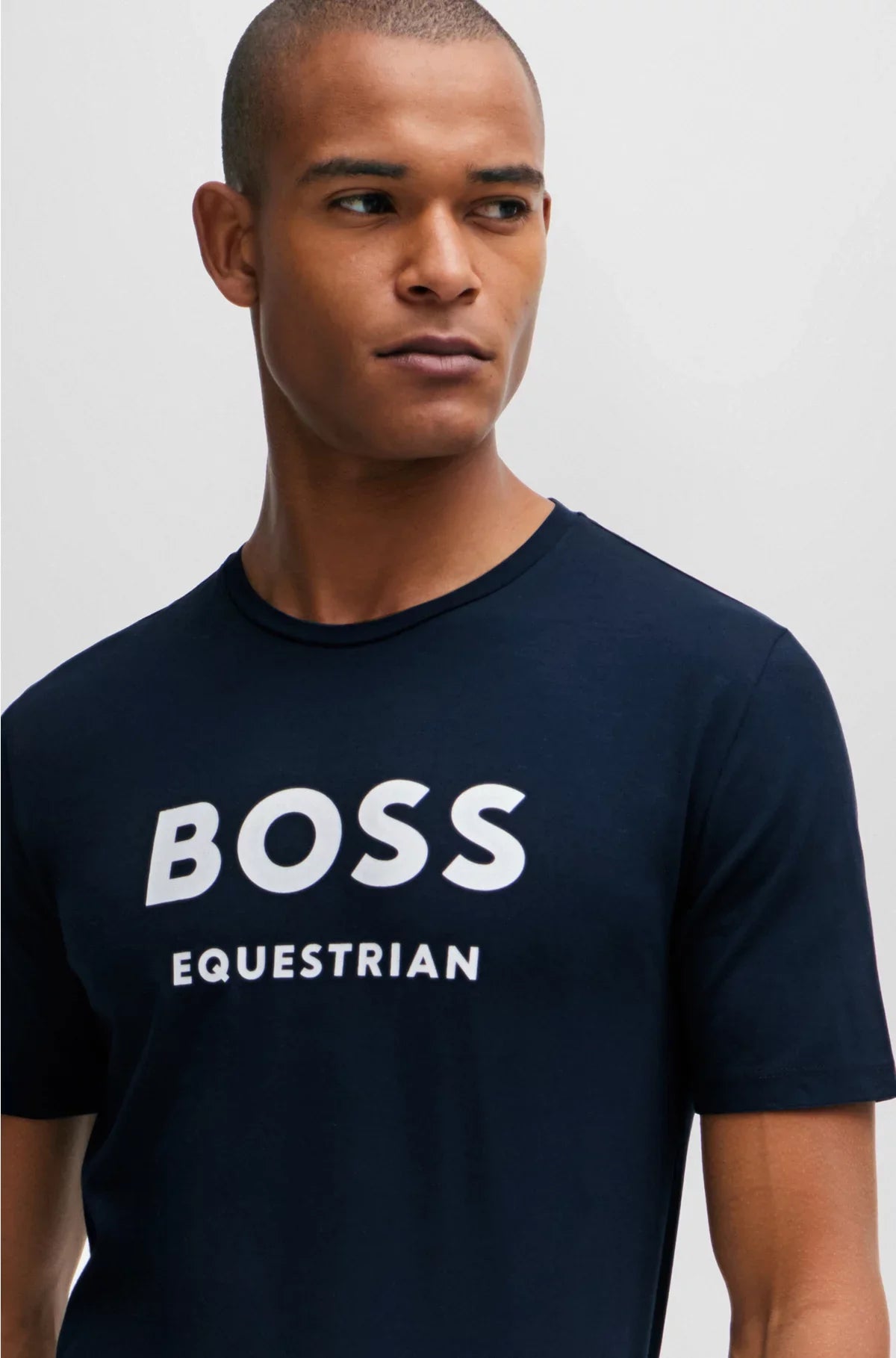 T-SHIRT DA EQUITAZIONE A MANICHE CORTE IN COTONE ELASTICIZZATO CON LOGO
