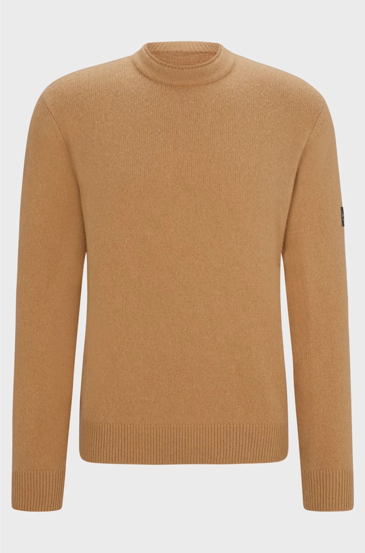 EQUESTRIAN COTTON-CASHMERE SWEATER WITH LOGO PATCH