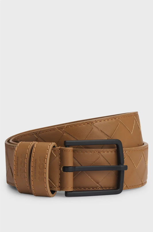 CINTURA EQUESTRE IN PELLE INTRECCIATA