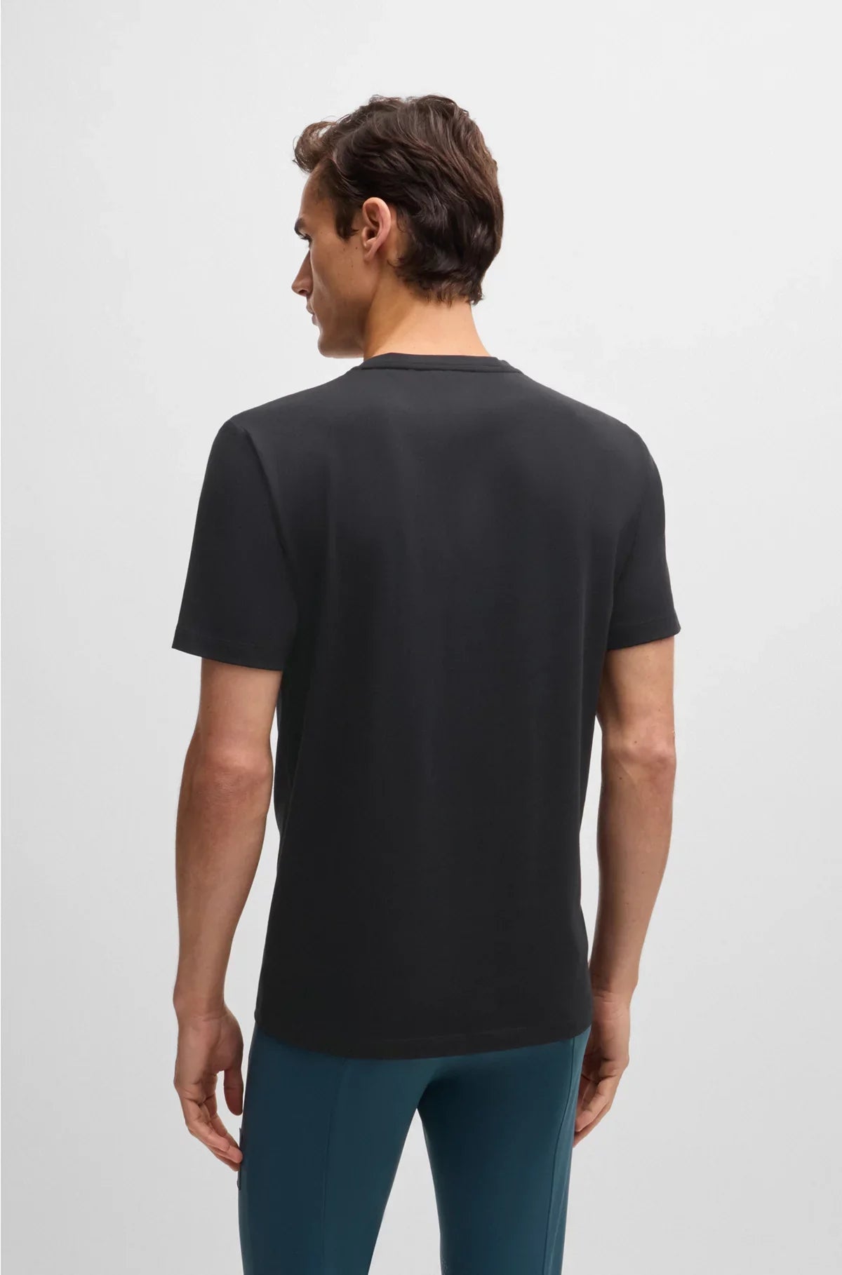 EQUESTRIAN STRETCH-COTTON T-SHIRT WITH LOGO EMBROIDERY