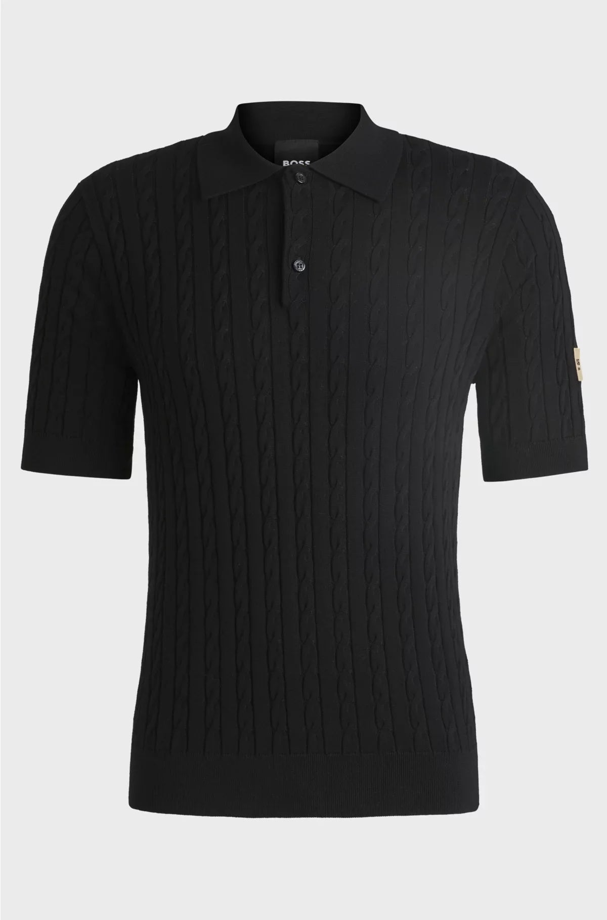 EQUESTRIAN KNIT POLO WITH CABLE STRUCTURE