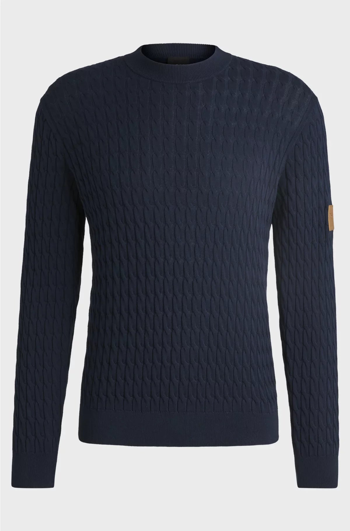 EQUESTRIAN COTTON SWEATER WITH CABLE STRUCTURE