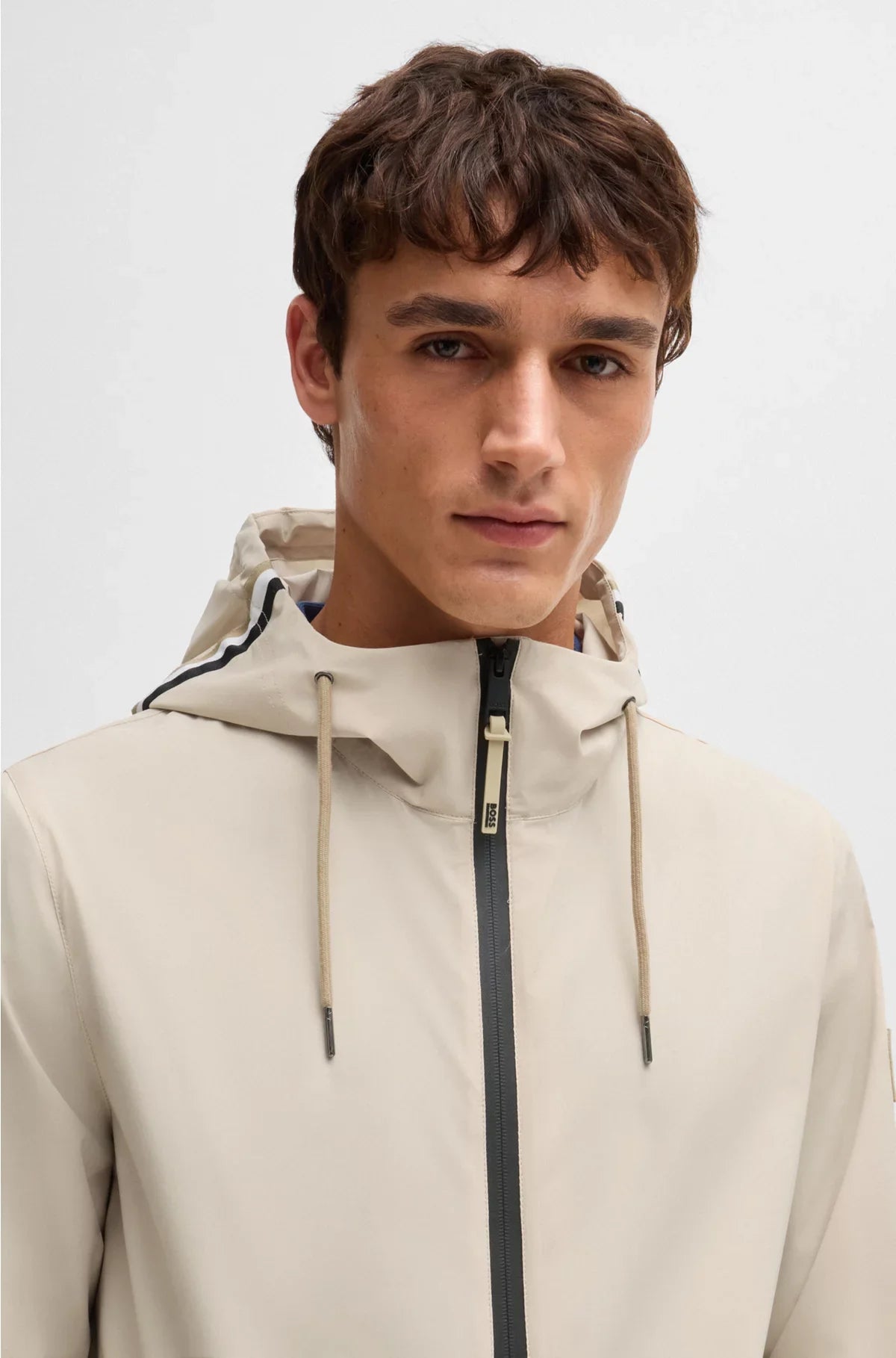 EQUESTRIAN WATERPROOF JACKET WITH SIGNATURE STRIPE
