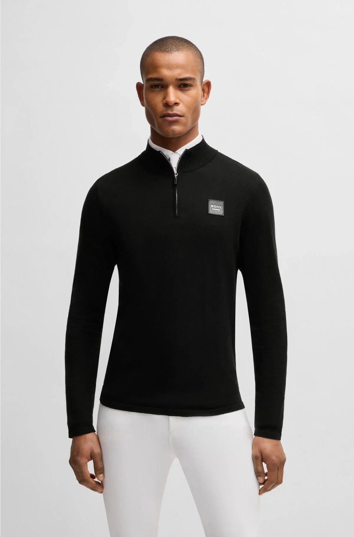 EQUESTRIAN TROYER SWEATER WITH LOGO PATCH