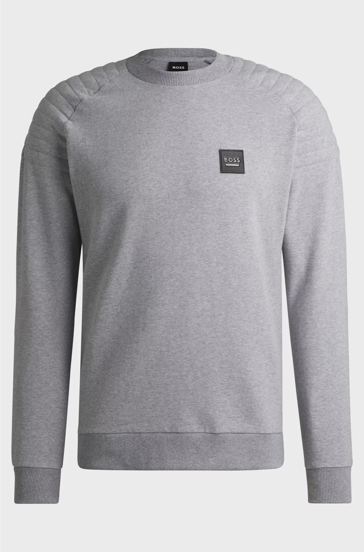 EQUESTRIAN STRETCH-COTTON SWEATSHIRT WITH SHOULDER STITCHING