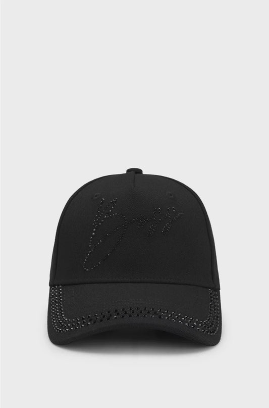 CAP EQUESTRE CON LOGO IN CRISTALLI