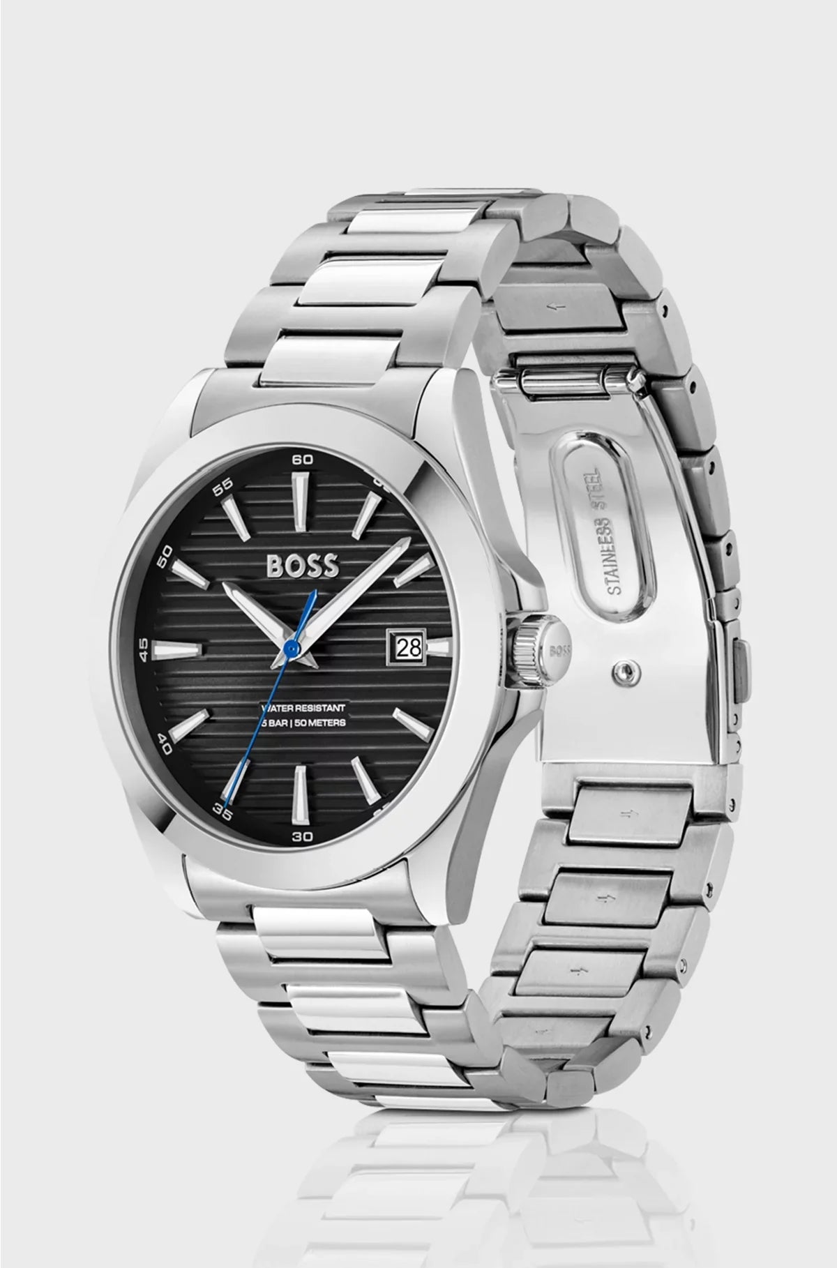 OROLOGIO COLOR ARGENTO CON QUADRANTE NERO SCANALATO