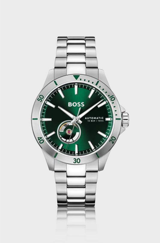 OROLOGIO AUTOMATICO IN ACCIAIO INOX CON QUADRANTE VERDE