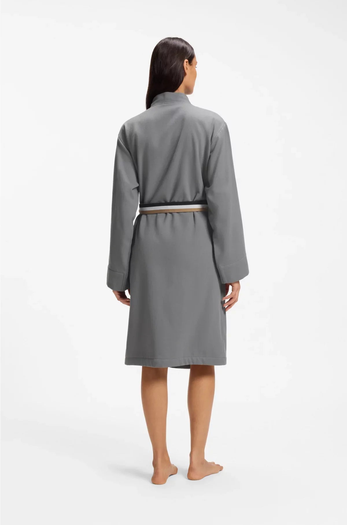 COTTON-TERRY DRESSING GOWN WITH QUICK-DRY INNER
