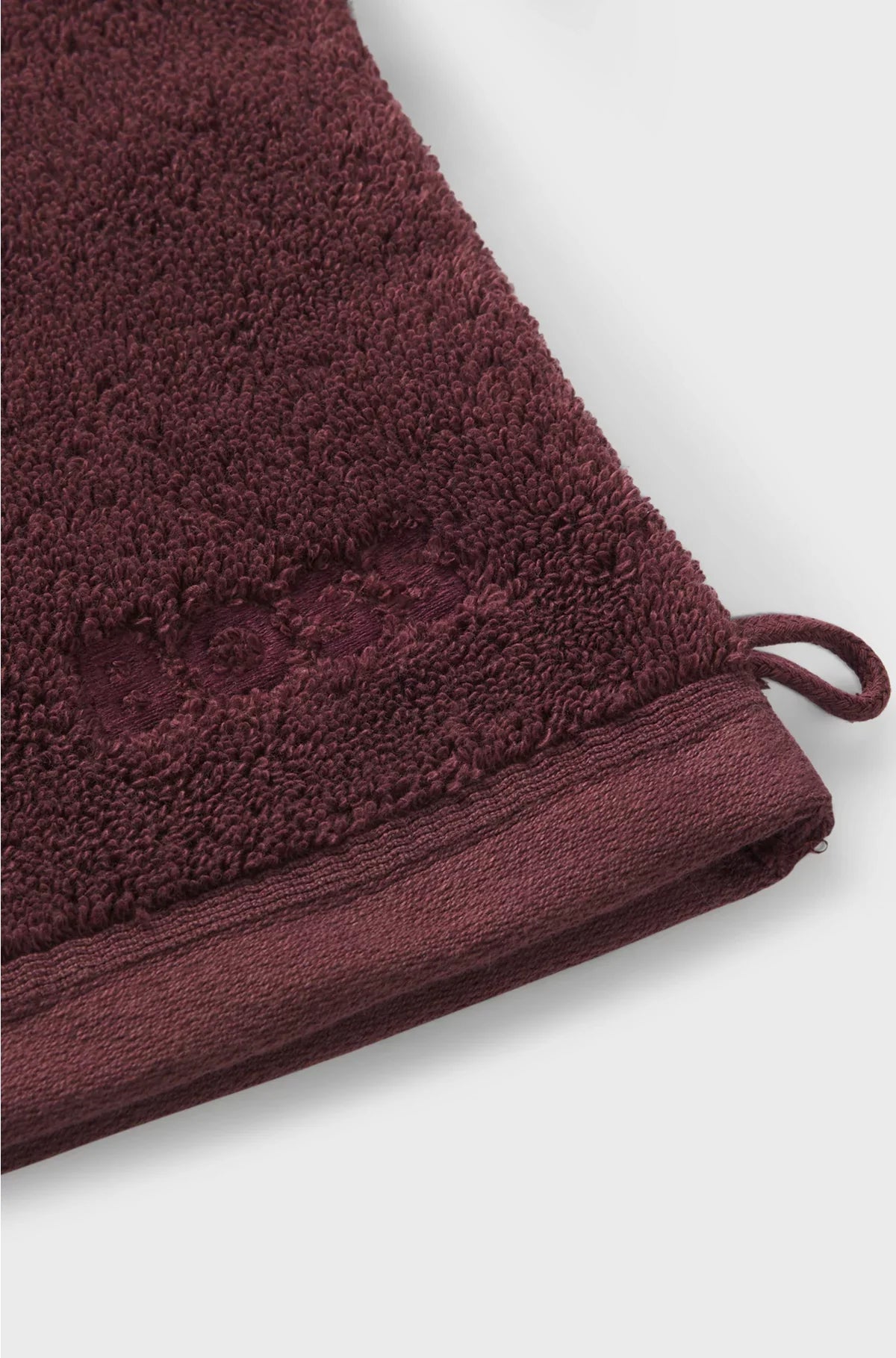 LOGO WASHING MITT IN AEGEAN COTTON