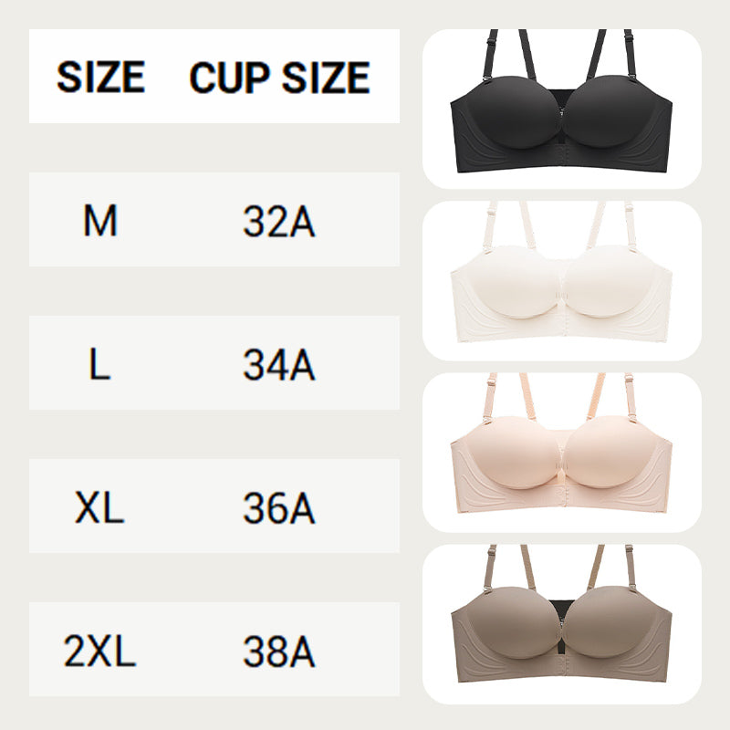 🔥HOT SALE🔥🌟Invisible Strap Front Buckle Push Up Bra🥰