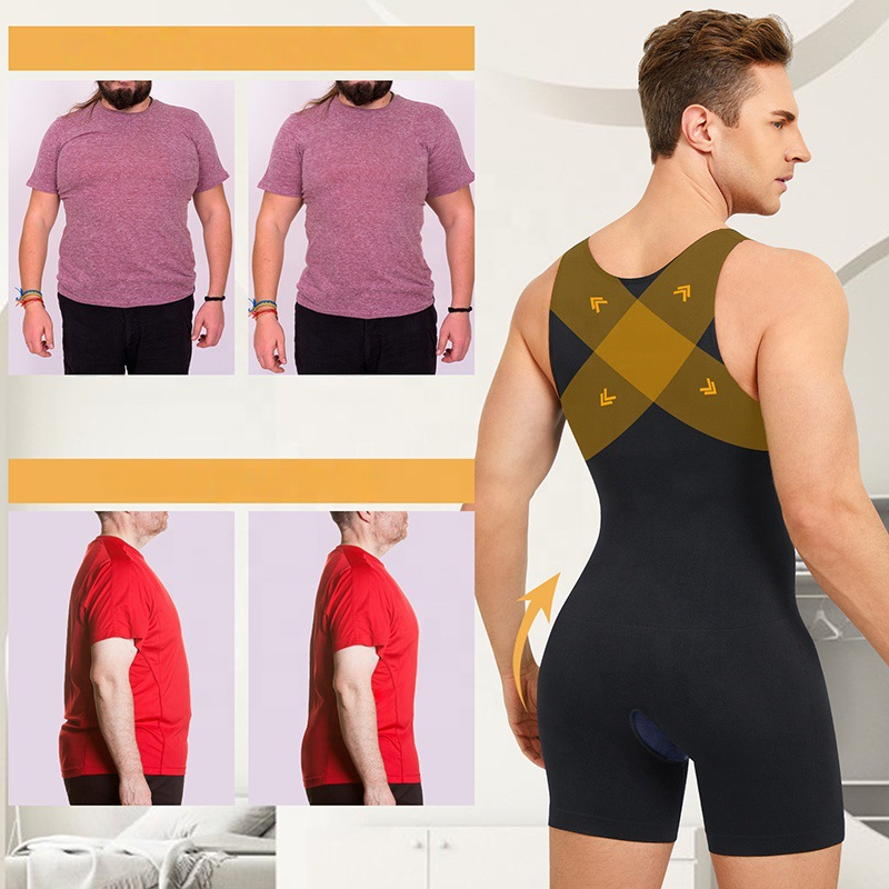 Body modellante snellente contenitivo da uomo