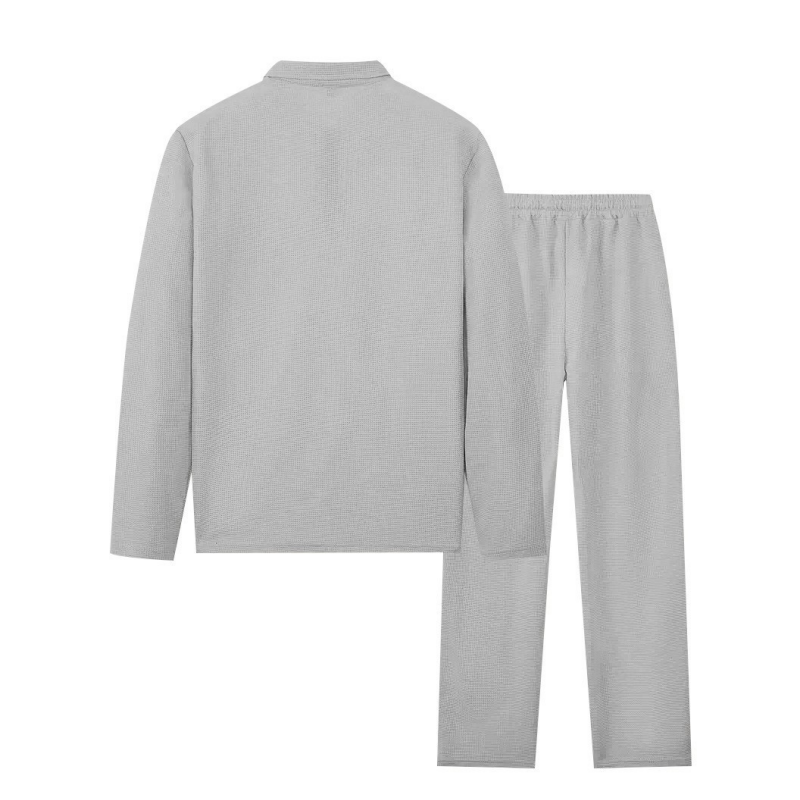 📢📢60% DI SCONTO!! ⏰Completo da uomo: maglia a nido d'ape e pantaloni a gamba dritta