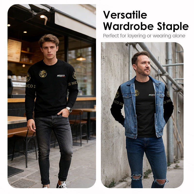 T-Shirt a Maniche Lunghe Girocollo da Uomo
