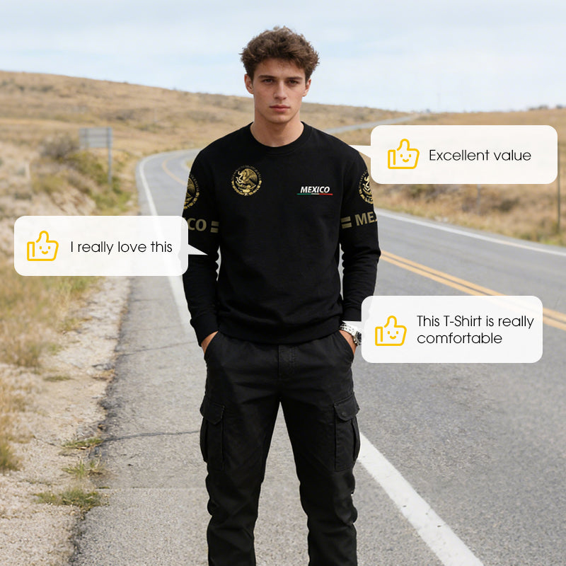 T-Shirt a Maniche Lunghe Girocollo da Uomo