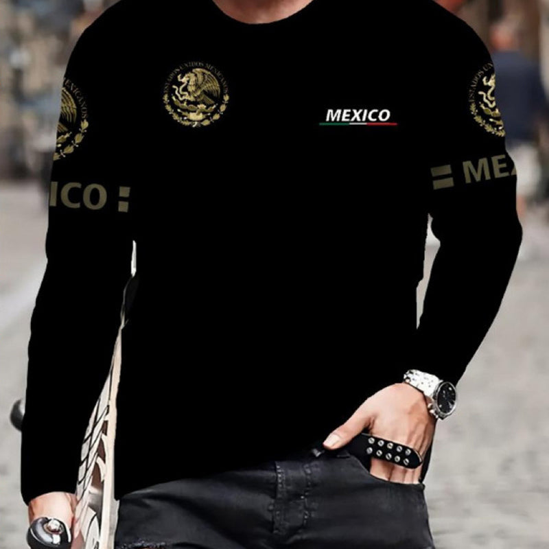 T-Shirt a Maniche Lunghe Girocollo da Uomo