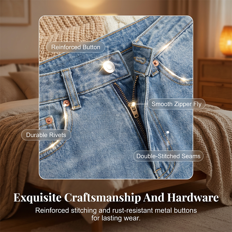 ✨ 50% OFF NOW! 👖Women's High-Waisted Straight Leg Jeans – Elongate & Perfect Fit! 🤎