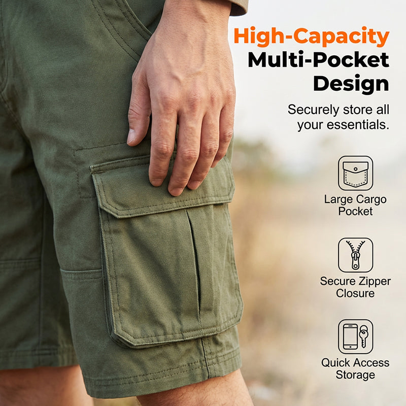 Pantaloncini Cargo Casual da Uomo per Esterno