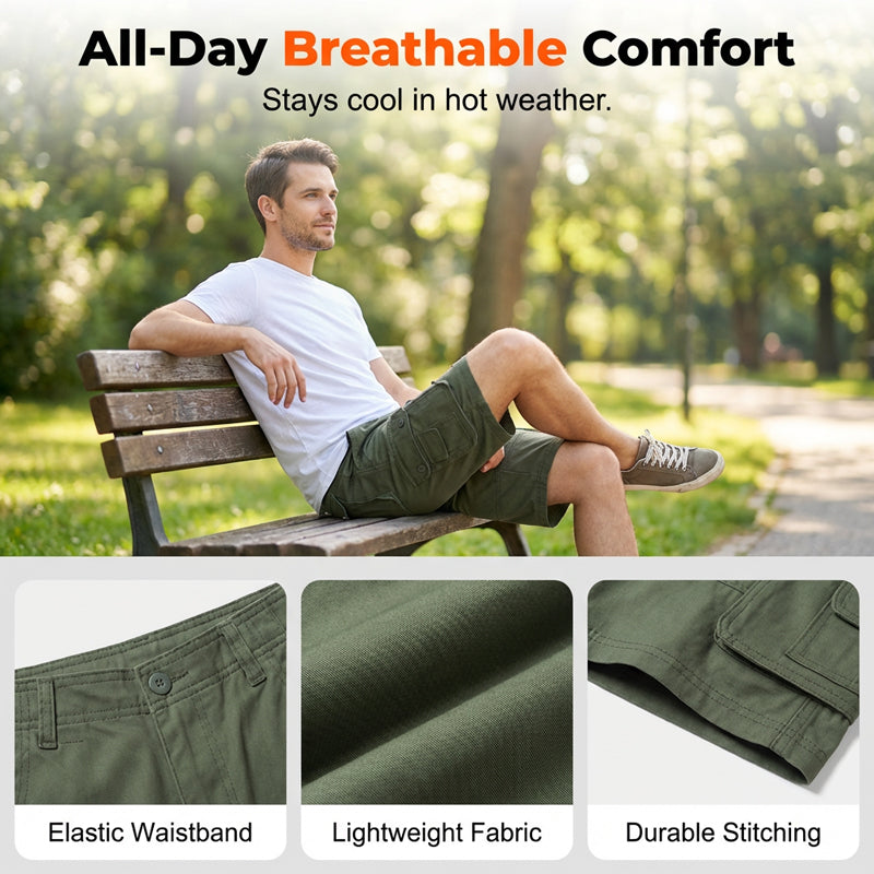 Pantaloncini Cargo Casual da Uomo per Esterno