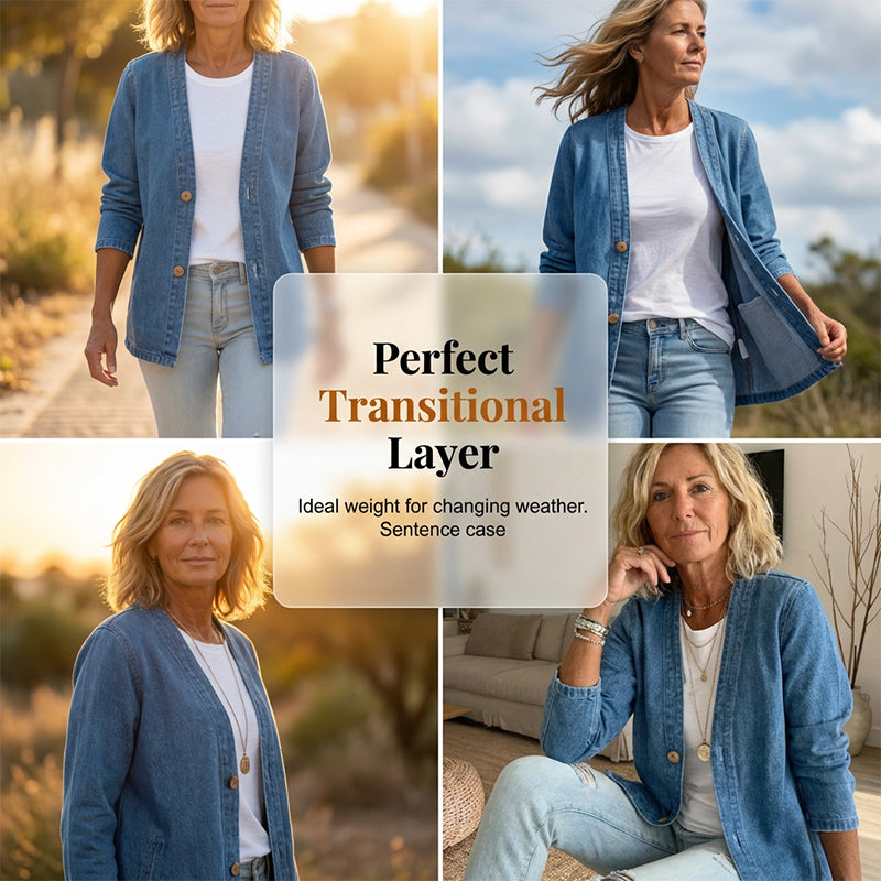 ⏳Time-Limited Special⏰Women's Classic Button Front Denim Jacket