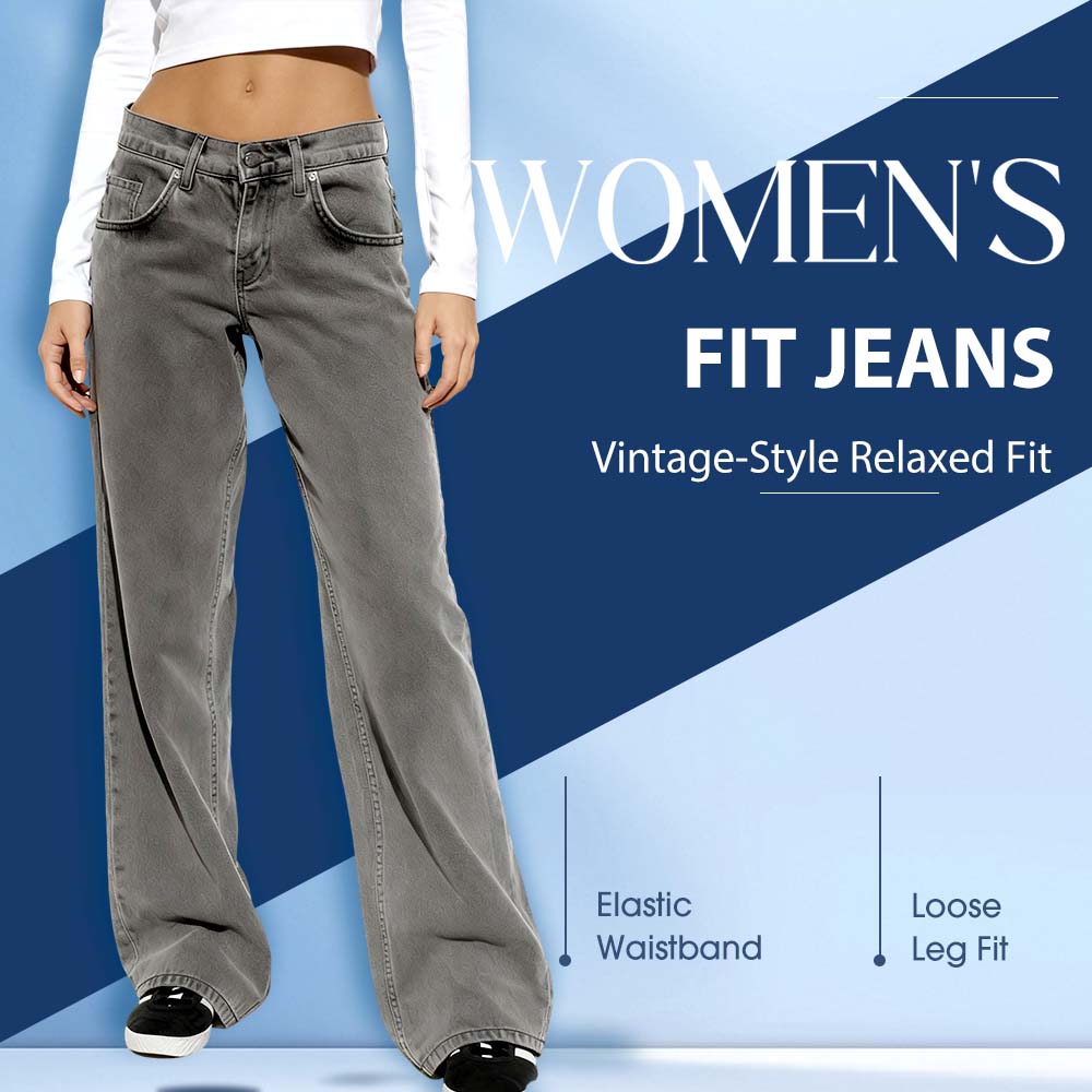 🥳2026 HOT SALE🥳💞50K+ SOLD!📢⏰ 50% OFF!Women's Vintage-Style Relaxed Fit Jeans