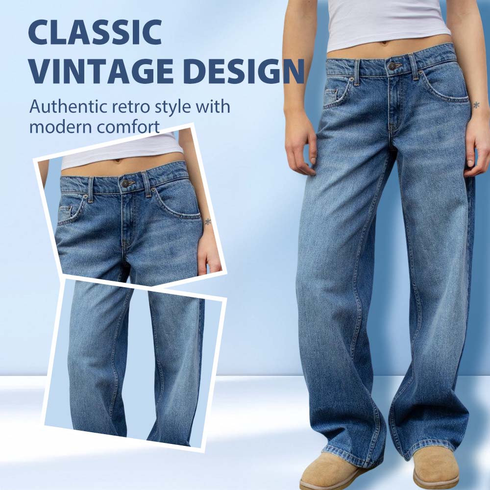 🥳2026 HOT SALE🥳💞50K+ SOLD!📢⏰ 50% OFF!Women's Vintage-Style Relaxed Fit Jeans